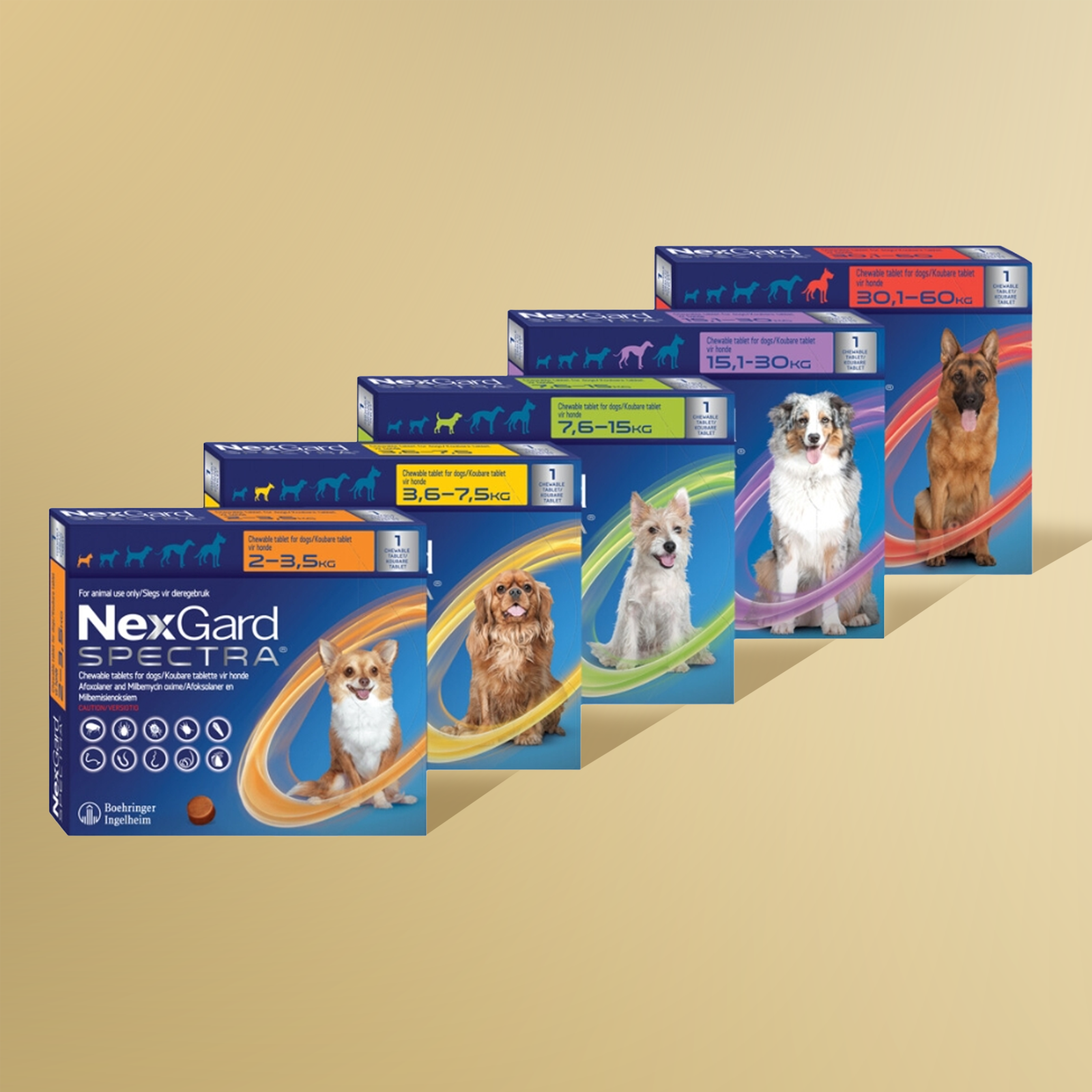 Nexgard Spectra Chewables for Dogs (Afoxolaner/Milbemycin Oxime